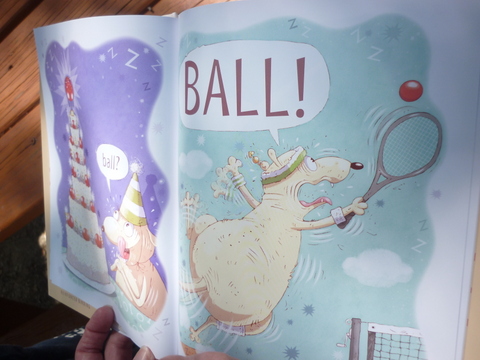 A spread from Mary Sullivan's "Ball!"